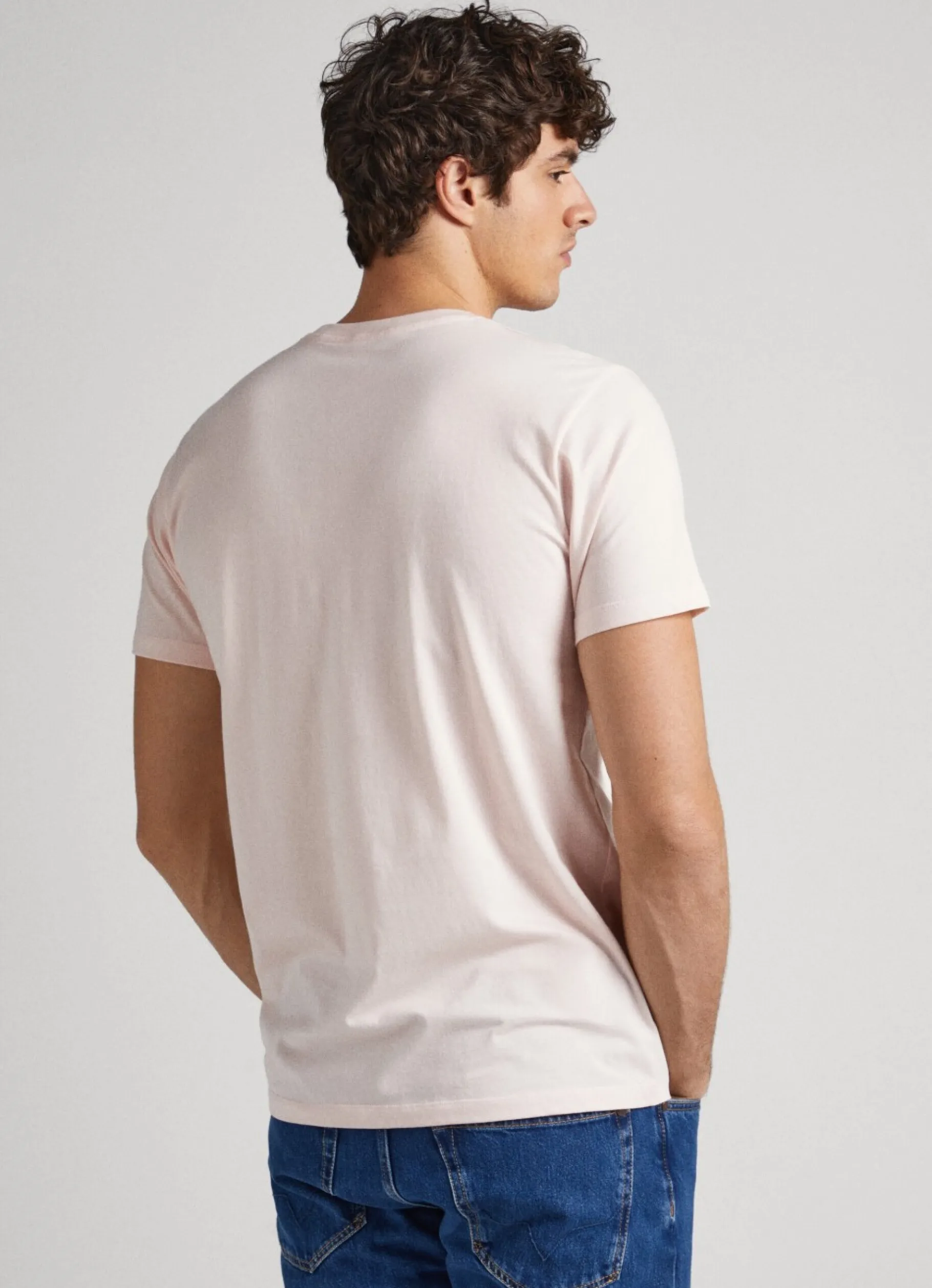 Men Pepe Jeans Printed Logo Cotton T-Shirt