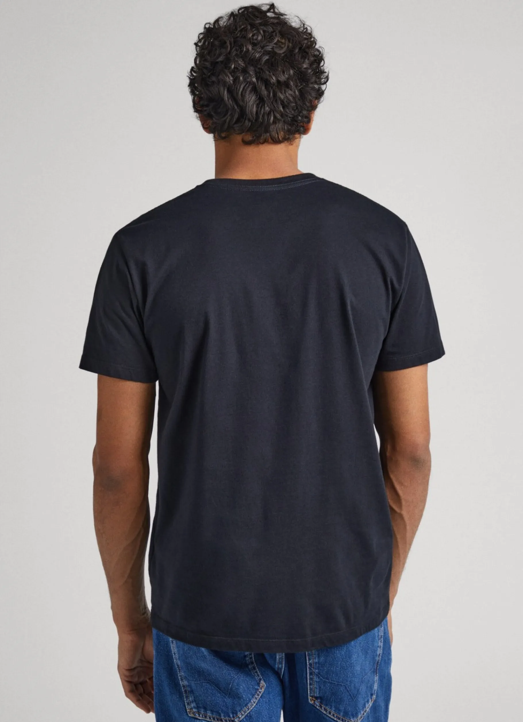 Men Pepe Jeans Printed Logo Cotton T-Shirt