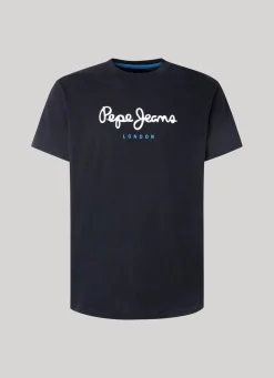 Men Pepe Jeans Printed Logo Cotton T-Shirt