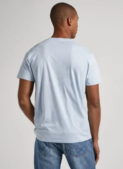 Men Pepe Jeans Printed Logo Cotton T-Shirt