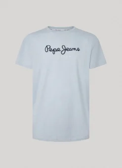 Men Pepe Jeans Printed Logo Cotton T-Shirt