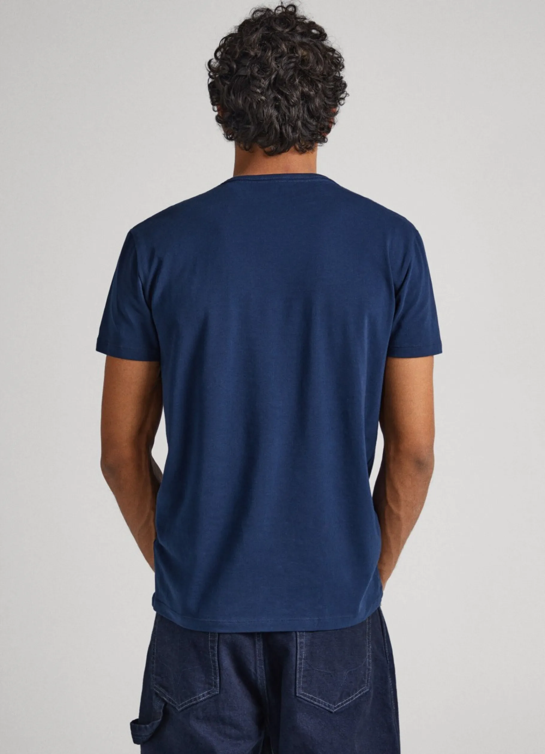 Men Pepe Jeans Printed Logo Cotton T-Shirt