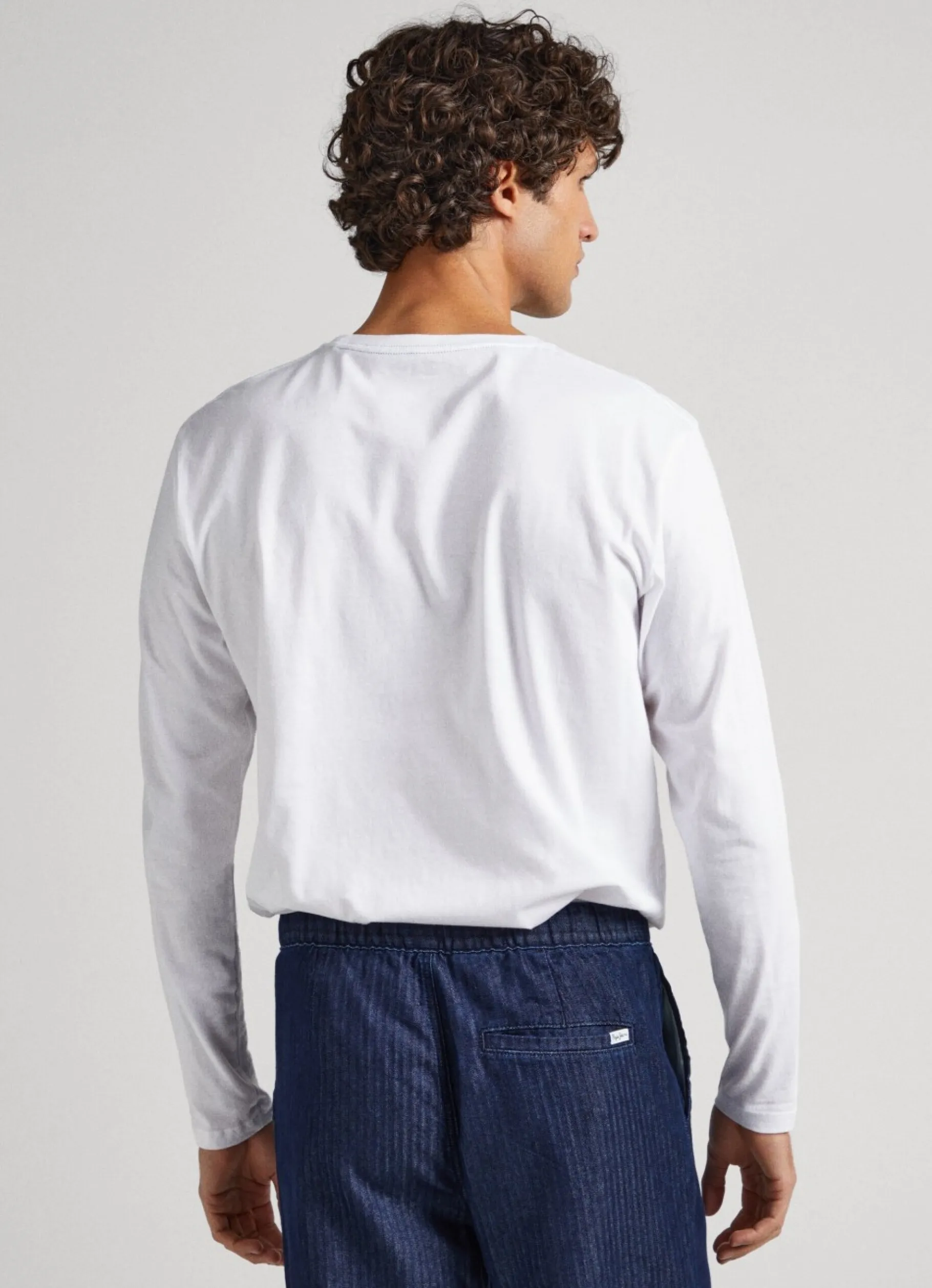 Men Pepe Jeans Printed Logo Cotton T-Shirt