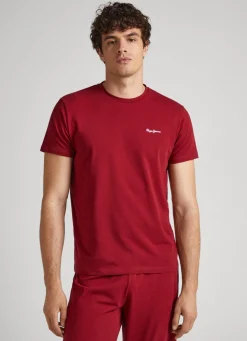 Men Pepe Jeans Printed Logo Cotton T-Shirt
