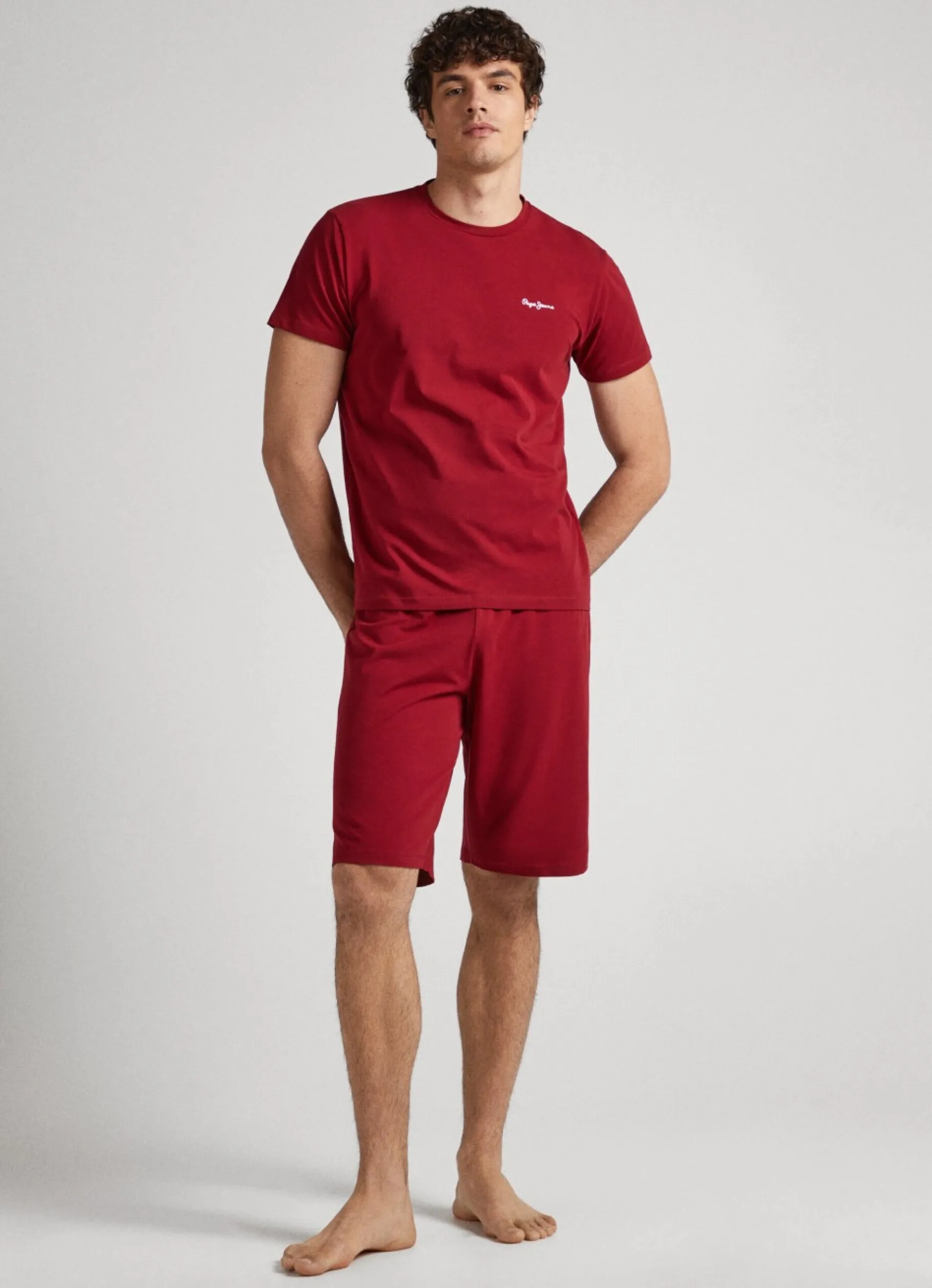 Men Pepe Jeans Printed Logo Cotton T-Shirt