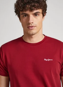 Men Pepe Jeans Printed Logo Cotton T-Shirt