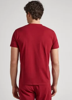 Men Pepe Jeans Printed Logo Cotton T-Shirt
