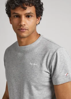 Men Pepe Jeans Printed Logo Cotton T-Shirt