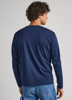 Men Pepe Jeans Printed Logo Cotton T-Shirt