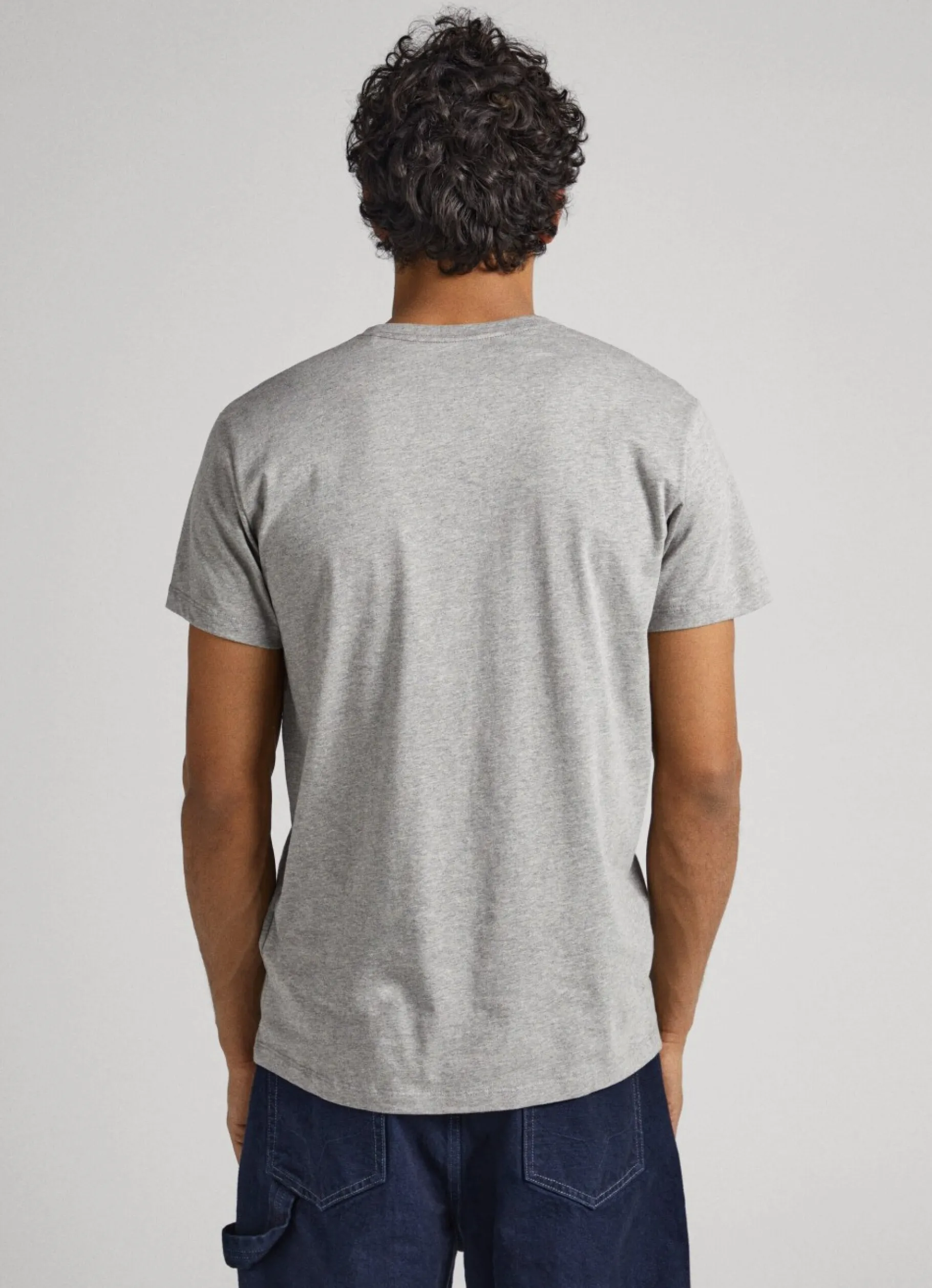 Men Pepe Jeans Printed Logo Cotton T-Shirt