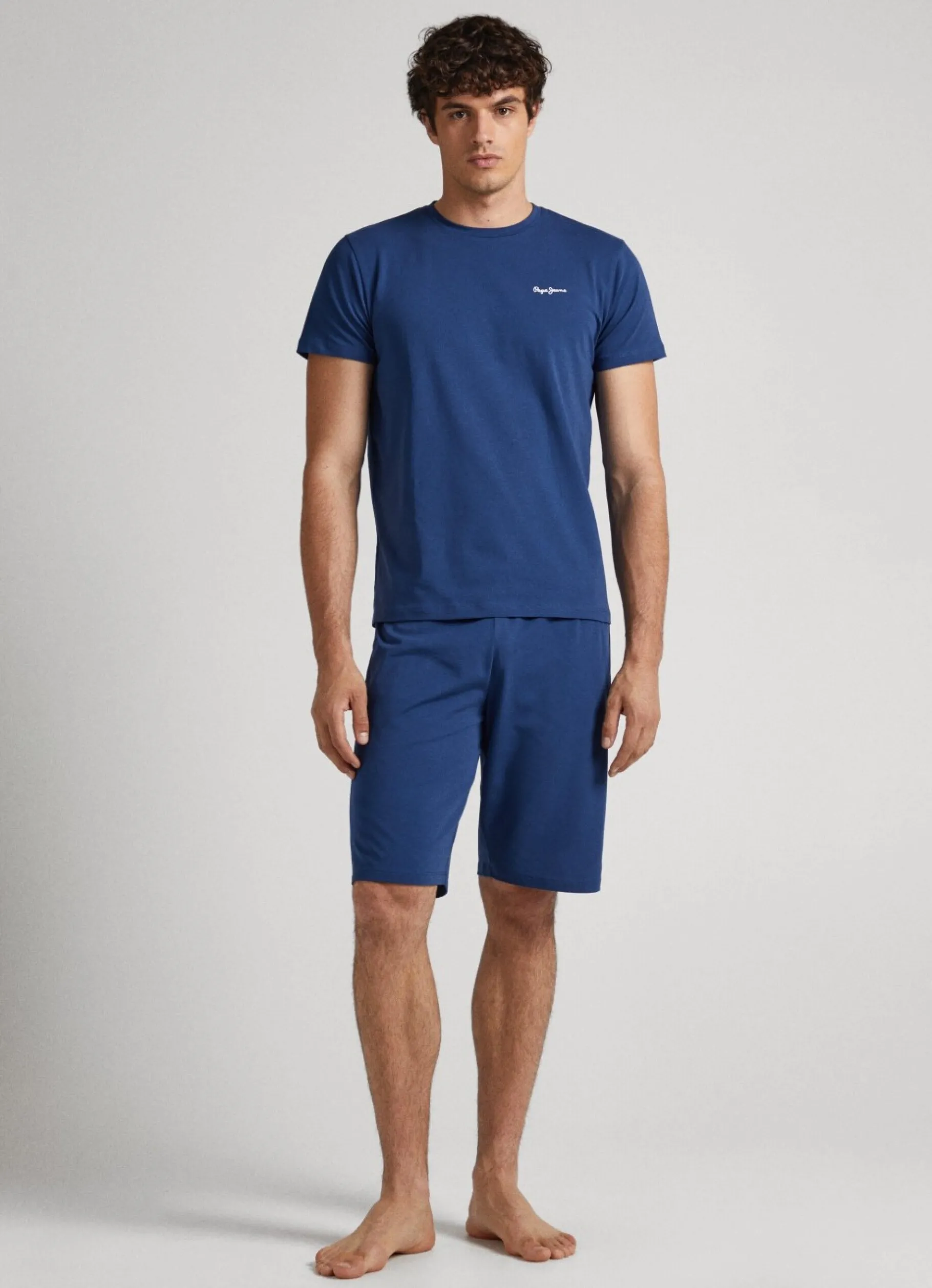 Men Pepe Jeans Printed Logo Cotton T-Shirt