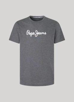 Men Pepe Jeans Printed Logo Cotton T-Shirt