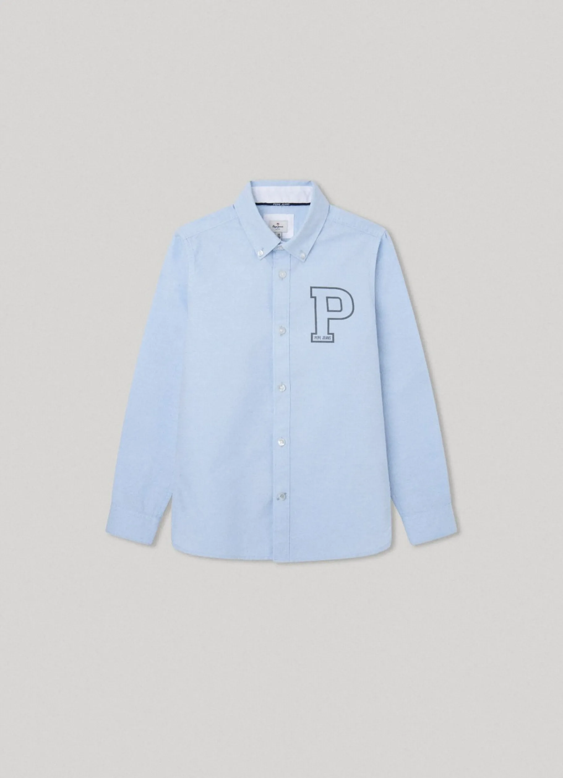 Boy Pepe Jeans Printed Logo Oxford Shirt