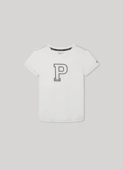 Boy Pepe Jeans Printed P Maxi Logo T-Shirt