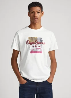 Men Pepe Jeans Puff Print T-Shirt