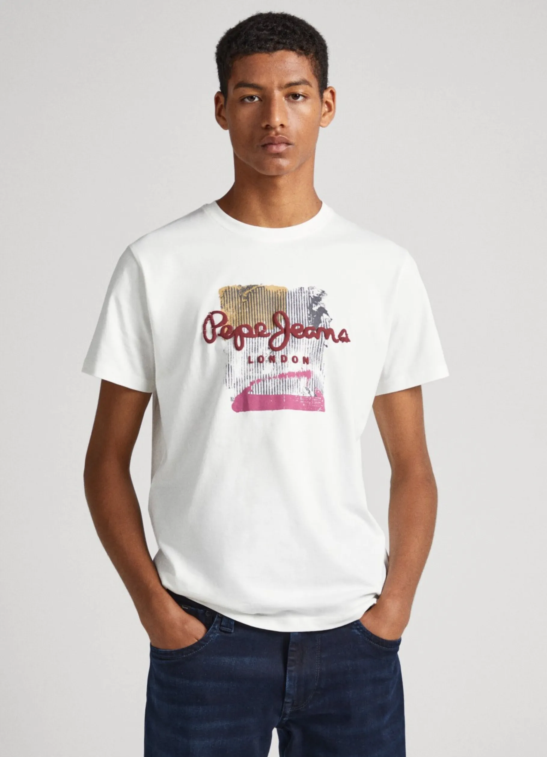 Men Pepe Jeans Puff Print T-Shirt