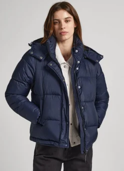 Women Pepe Jeans Puffer Jacket With Hood