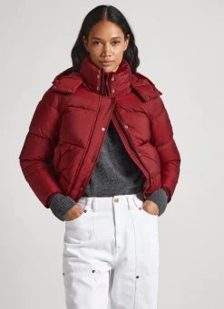 Women Pepe Jeans Puffer Jacket With Hood