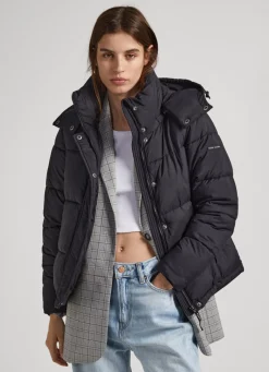 Women Pepe Jeans Puffer Jacket With Hood