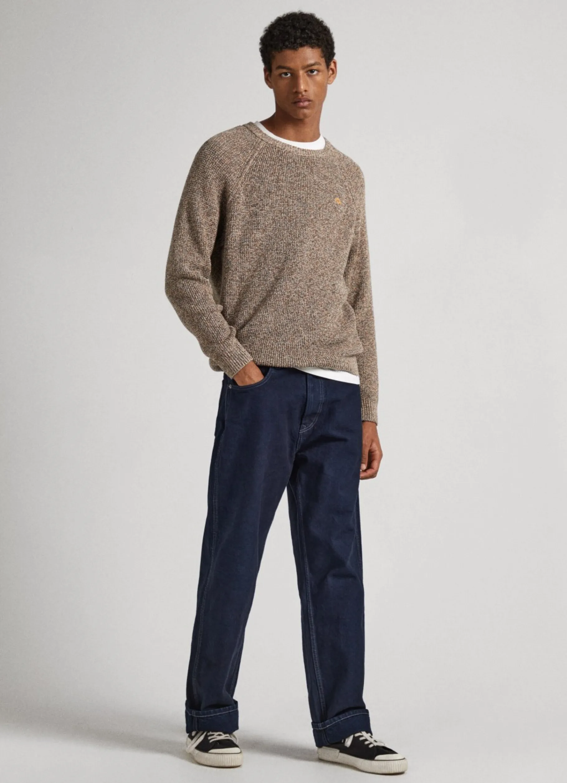Men Pepe Jeans Raglan Sleeve Cotton Sweatshirt