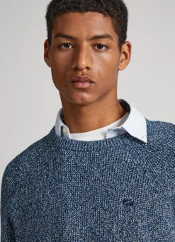 Men Pepe Jeans Raglan Sleeve Cotton Sweatshirt