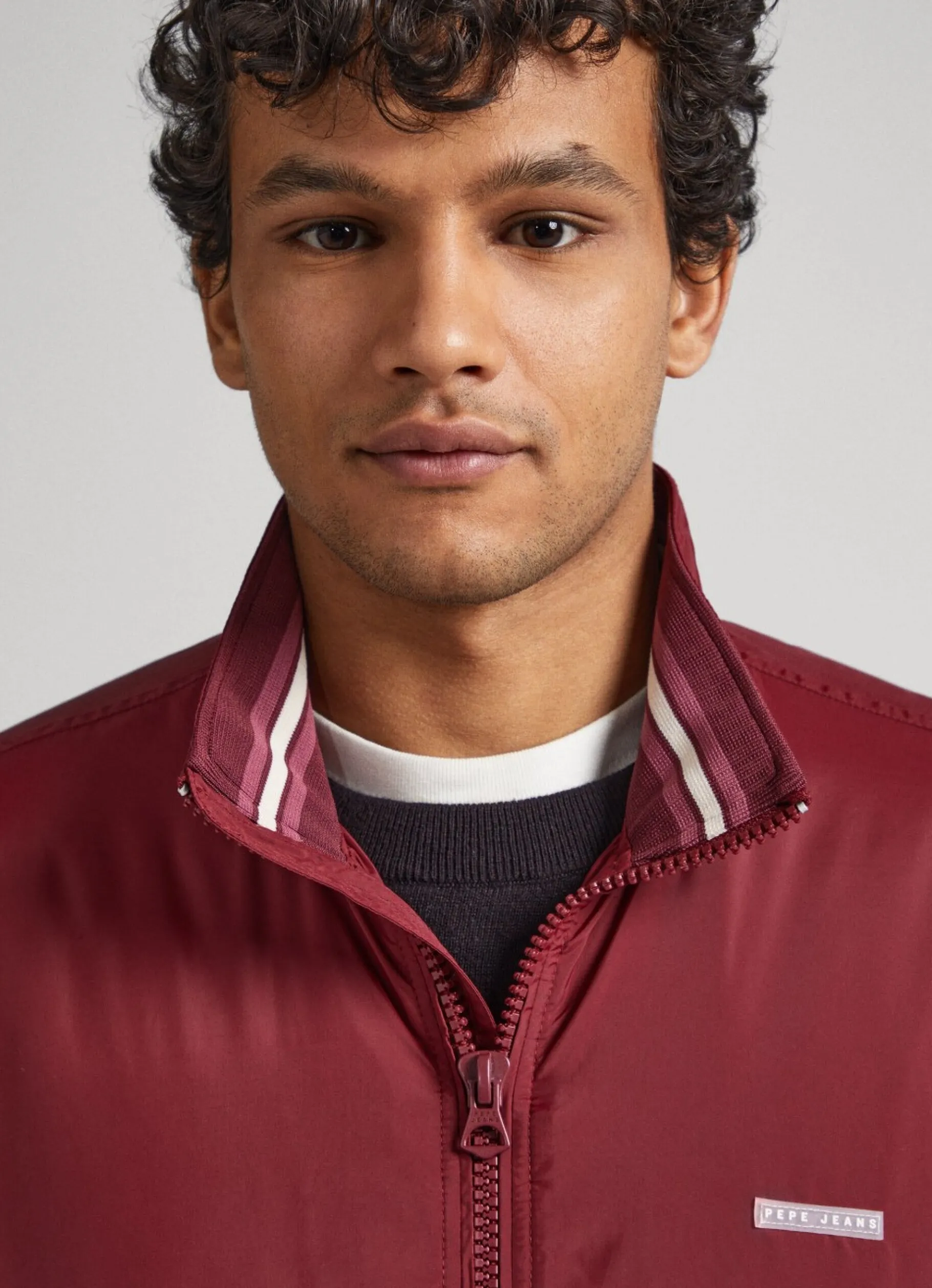 Men Pepe Jeans Recycled Fabric Bomber Jacket
