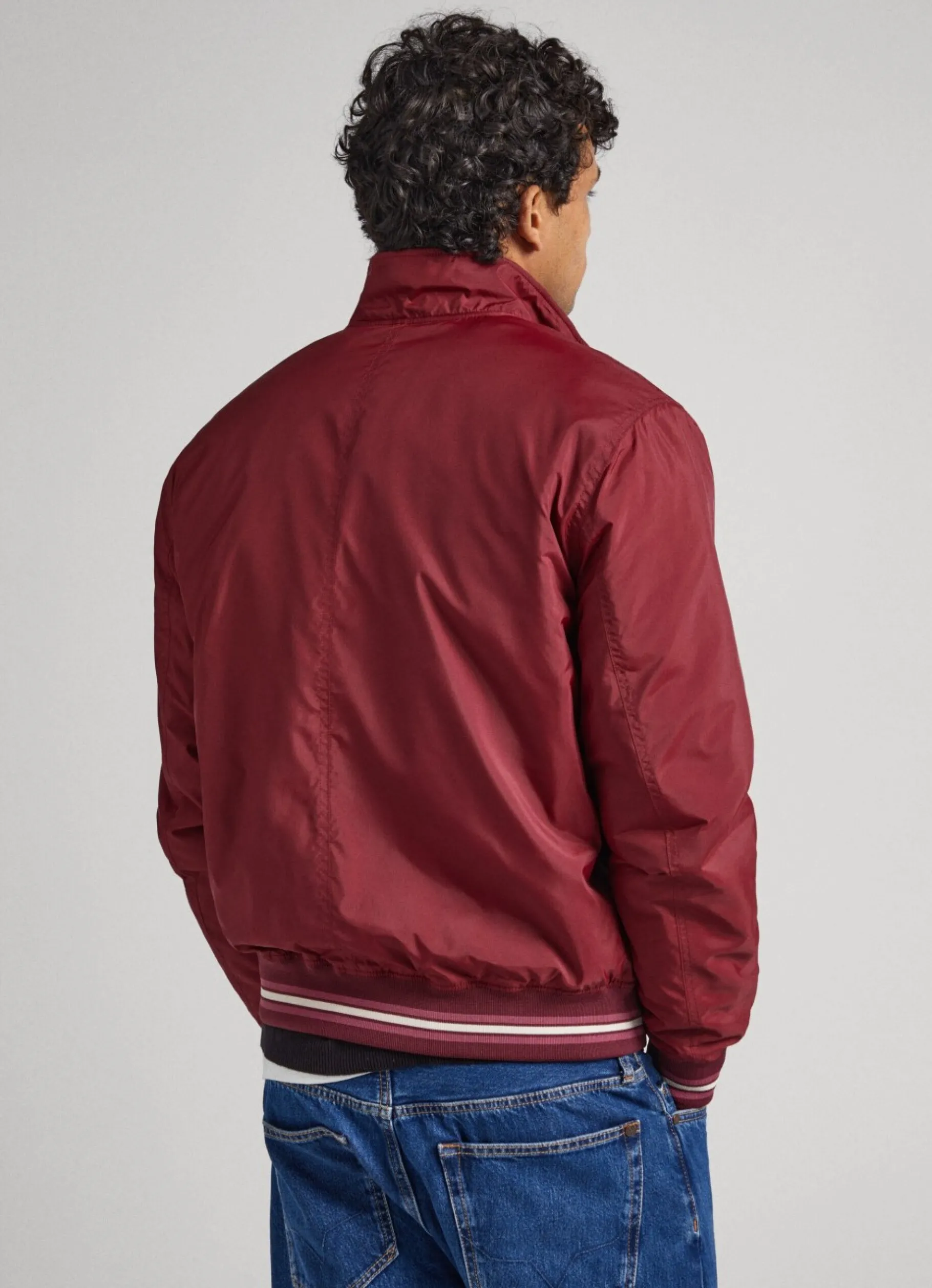 Men Pepe Jeans Recycled Fabric Bomber Jacket
