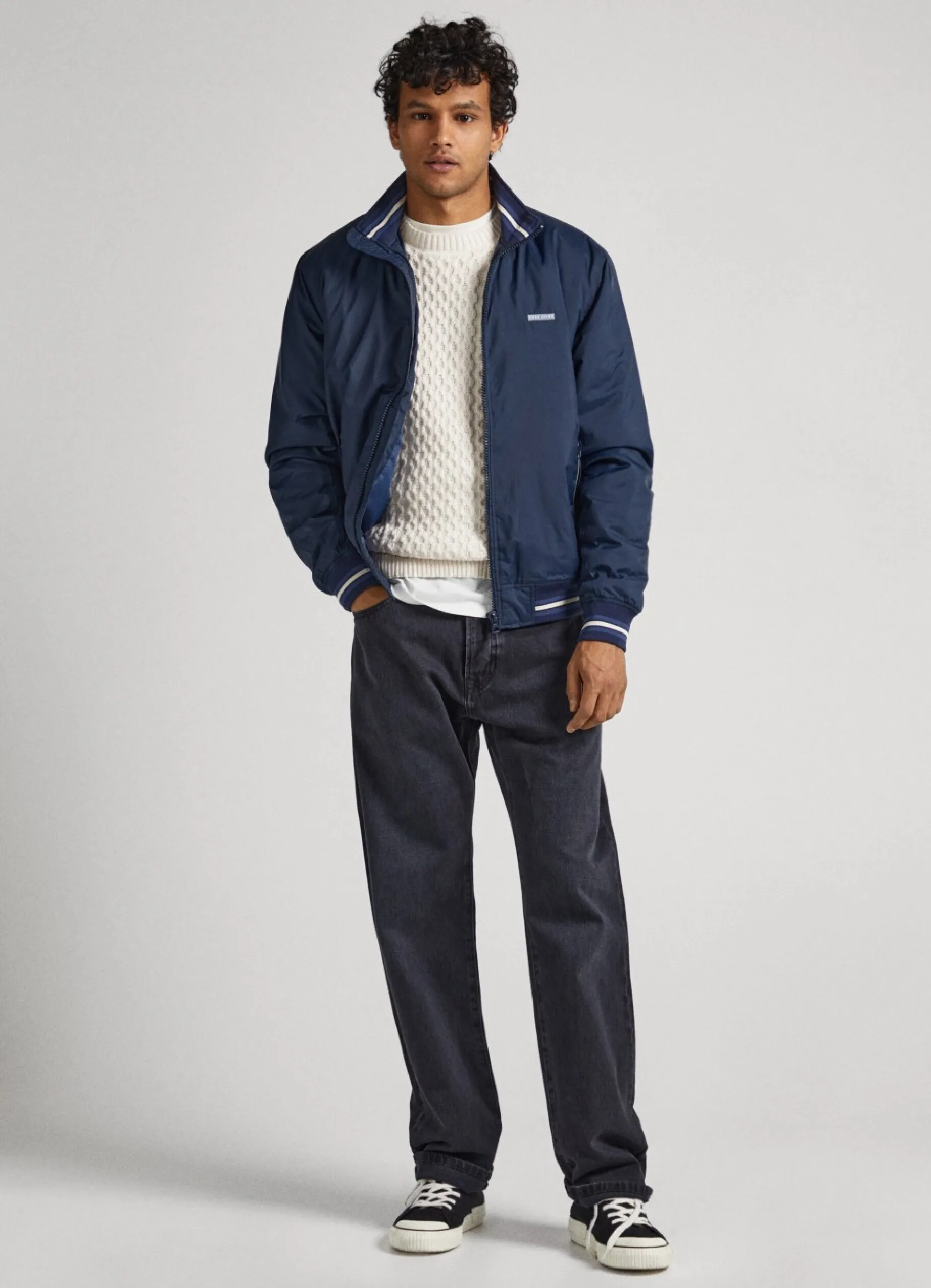 Men Pepe Jeans Recycled Fabric Bomber Jacket