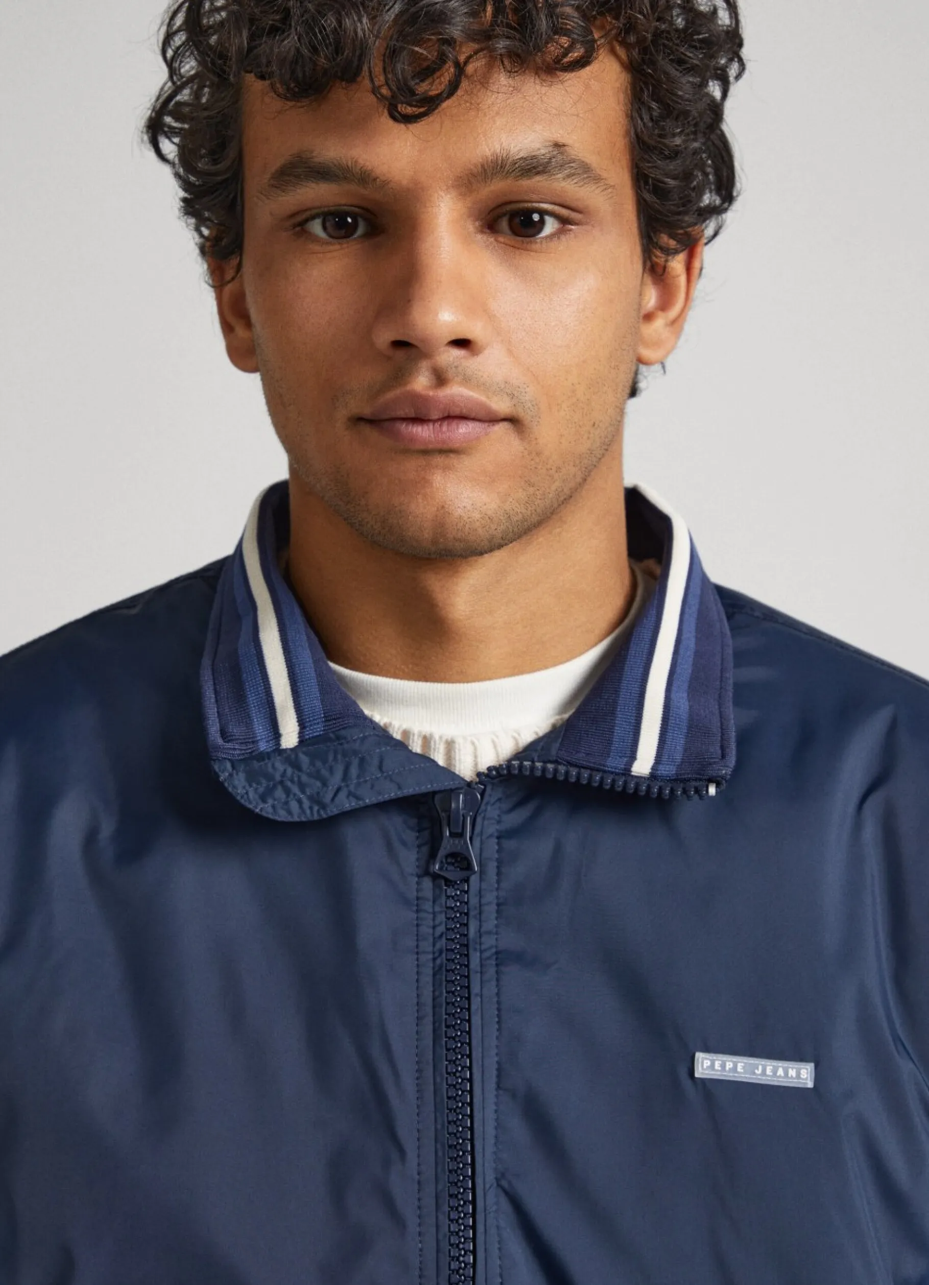 Men Pepe Jeans Recycled Fabric Bomber Jacket