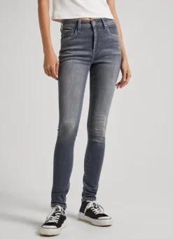 Women Pepe Jeans Regent Skinny Fit High-Rise Jeans