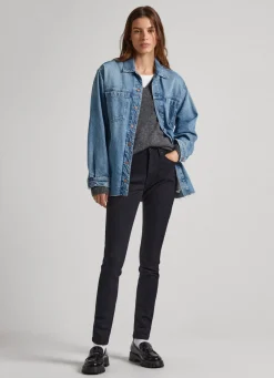 Women Pepe Jeans Regent Skinny Fit High-Rise Jeans