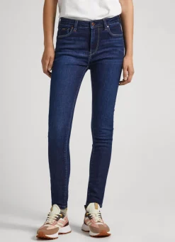 Women Pepe Jeans Regent Skinny Fit High-Rise Jeans
