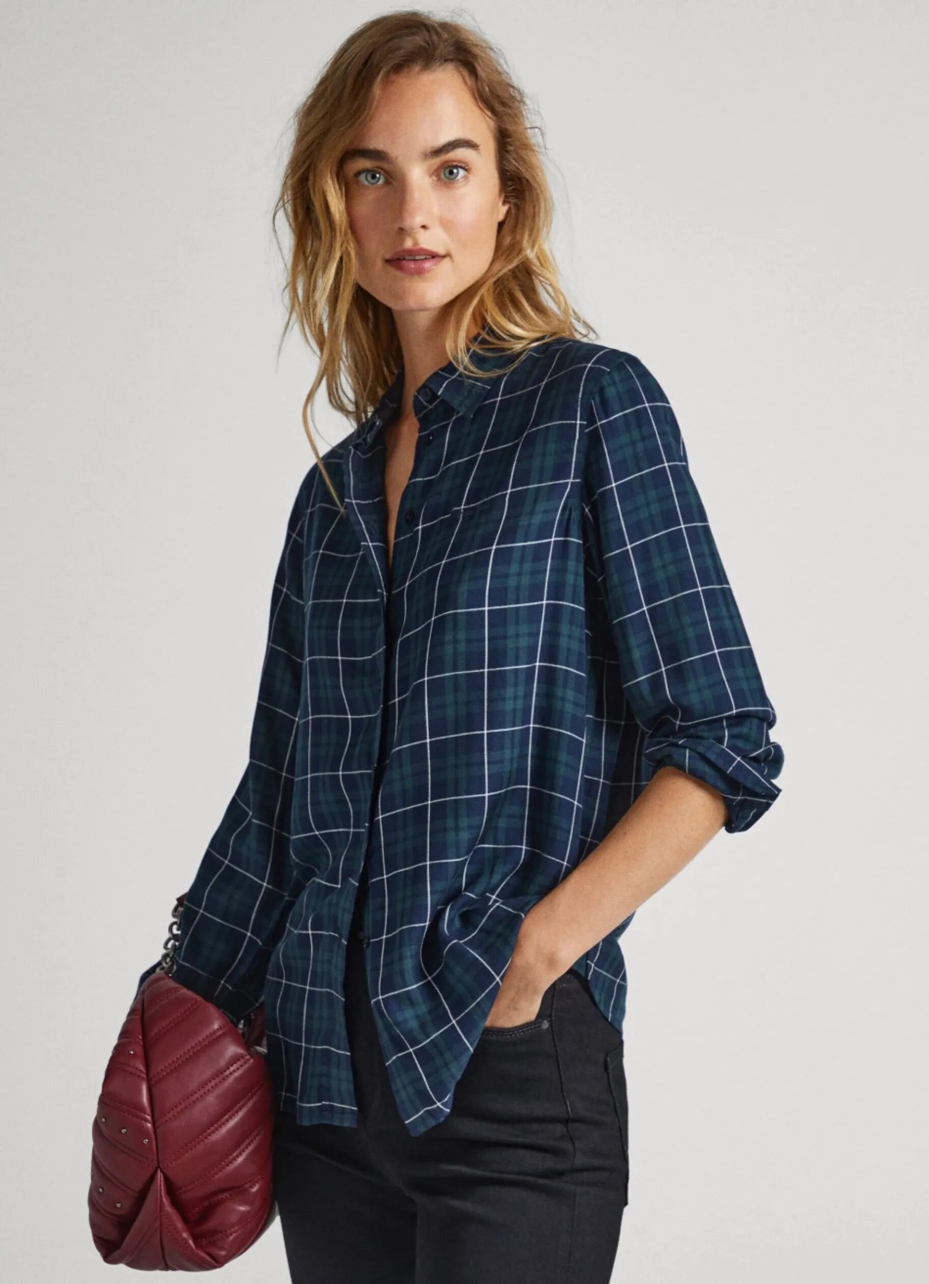 Women Pepe Jeans Regular Fit Checked Shirt