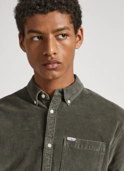 Men Pepe Jeans Regular Fit Corduroy Shirt