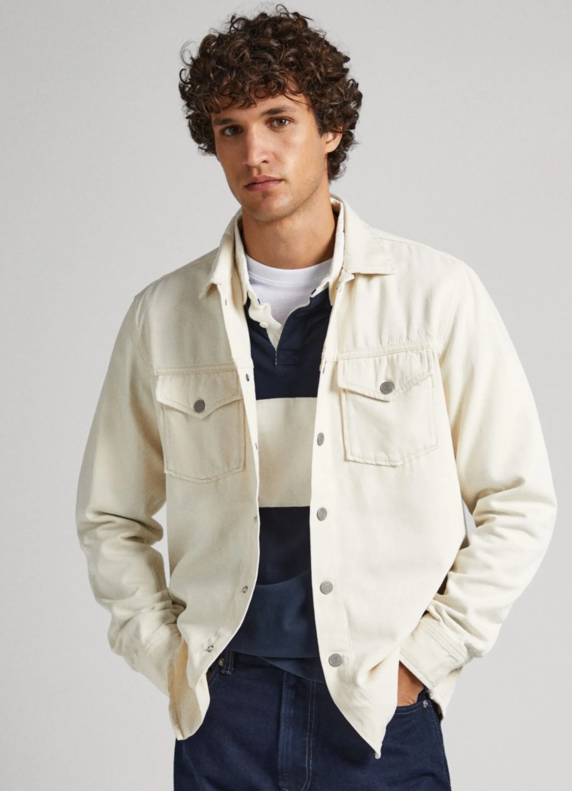 Men Pepe Jeans Regular Fit Overshirt