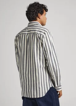 Men Pepe Jeans Regular Fit Striped Shirt