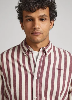 Men Pepe Jeans Regular Fit Striped Shirt