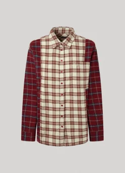 Women Pepe Jeans Relaxed Fit Checked Shirt