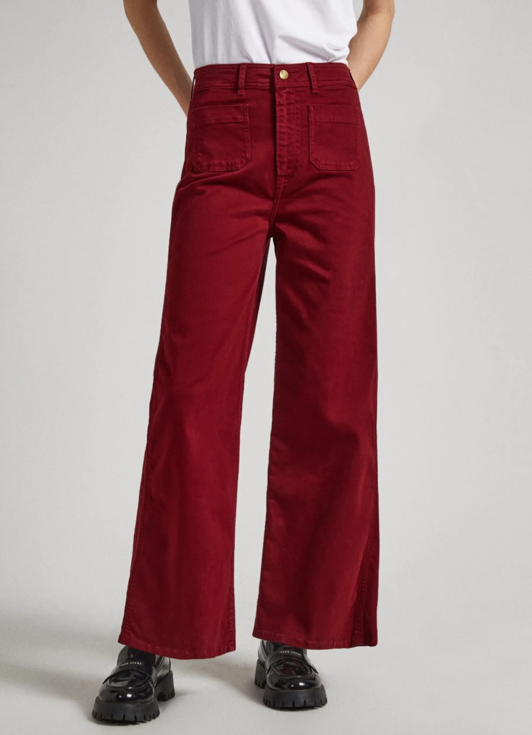 Women Pepe Jeans Relaxed Fit Cropped Trousers