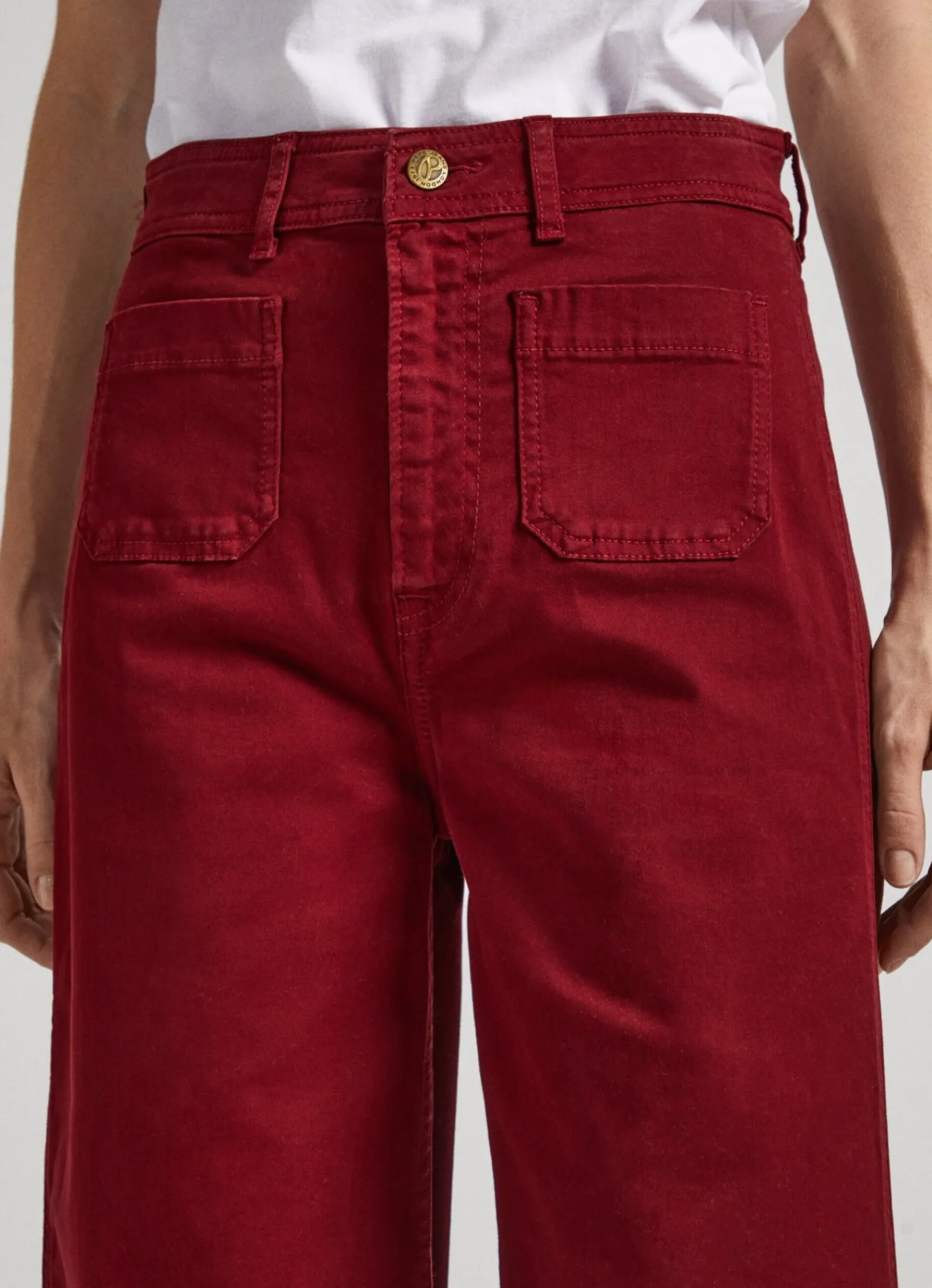Women Pepe Jeans Relaxed Fit Cropped Trousers