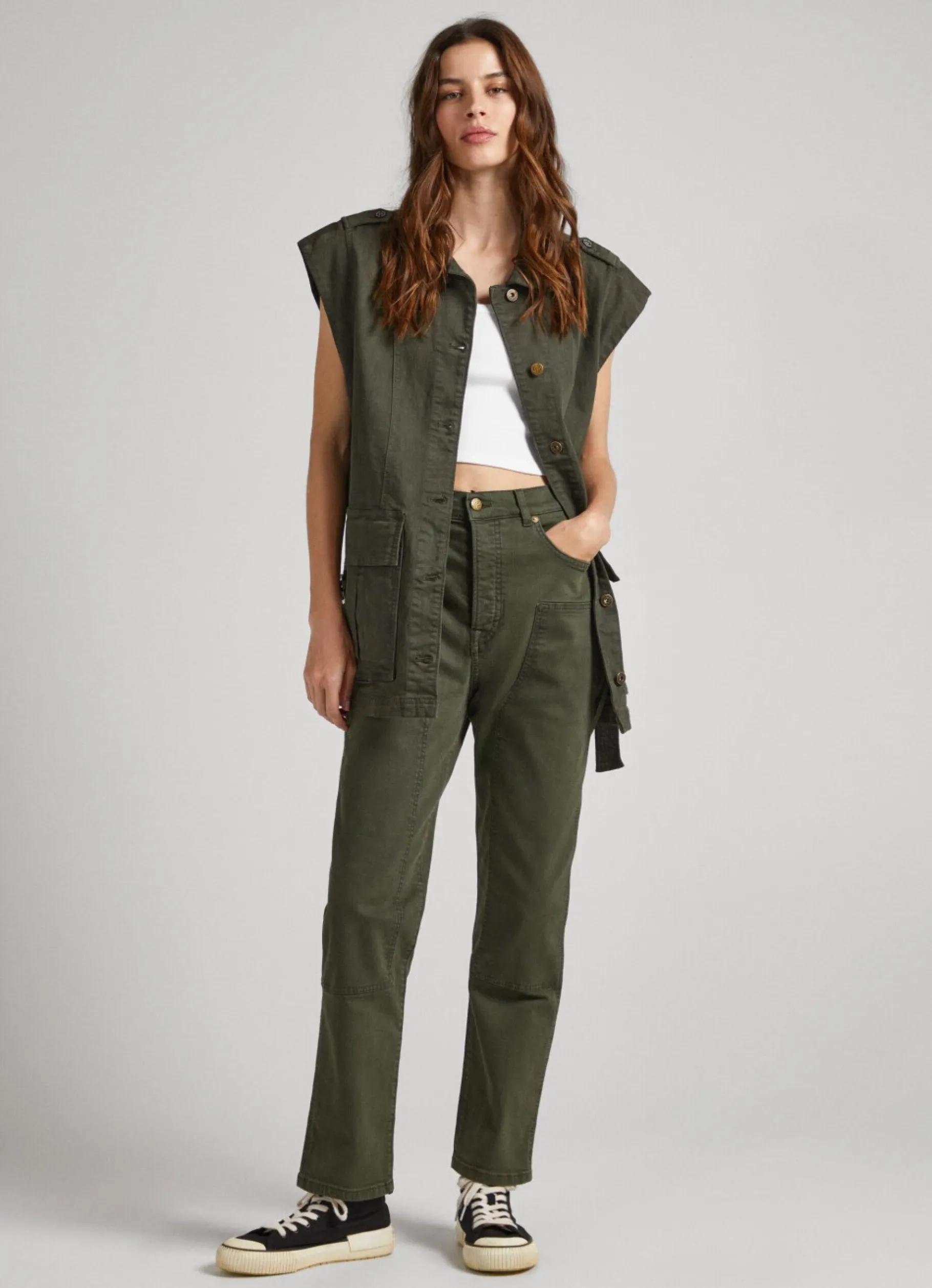 Women Pepe Jeans Relaxed Fit 5-Pocket Trousers