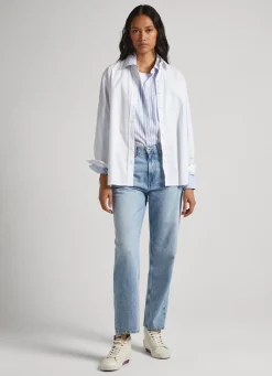 Women Pepe Jeans Relaxed Fit Poplin Shirt