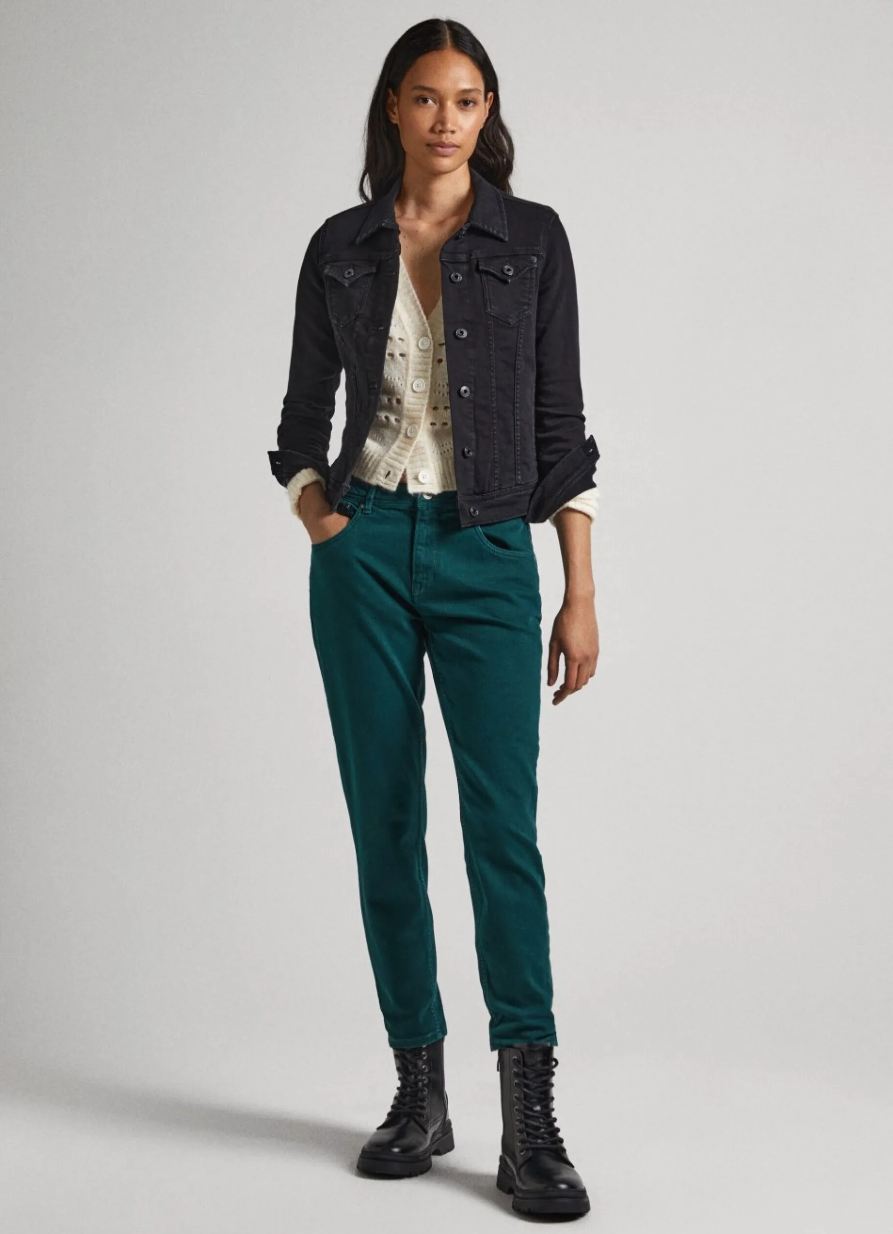 Women Pepe Jeans Relaxed 5-Pocket Denim Trousers
