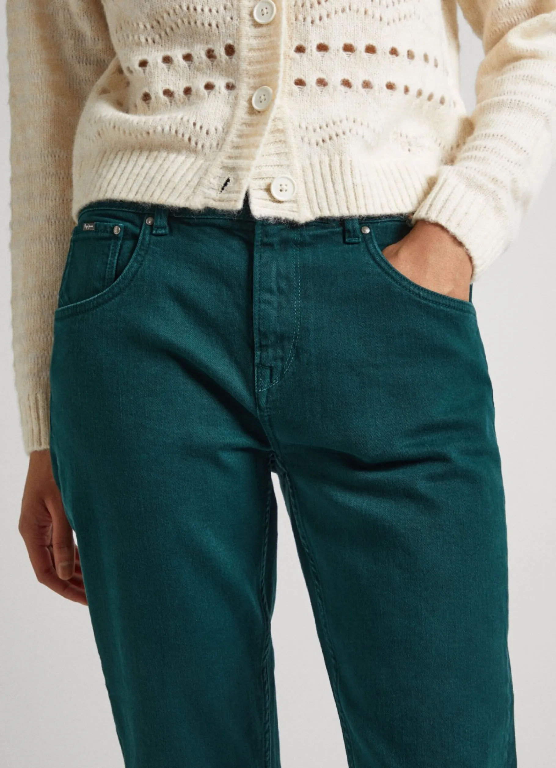 Women Pepe Jeans Relaxed 5-Pocket Denim Trousers