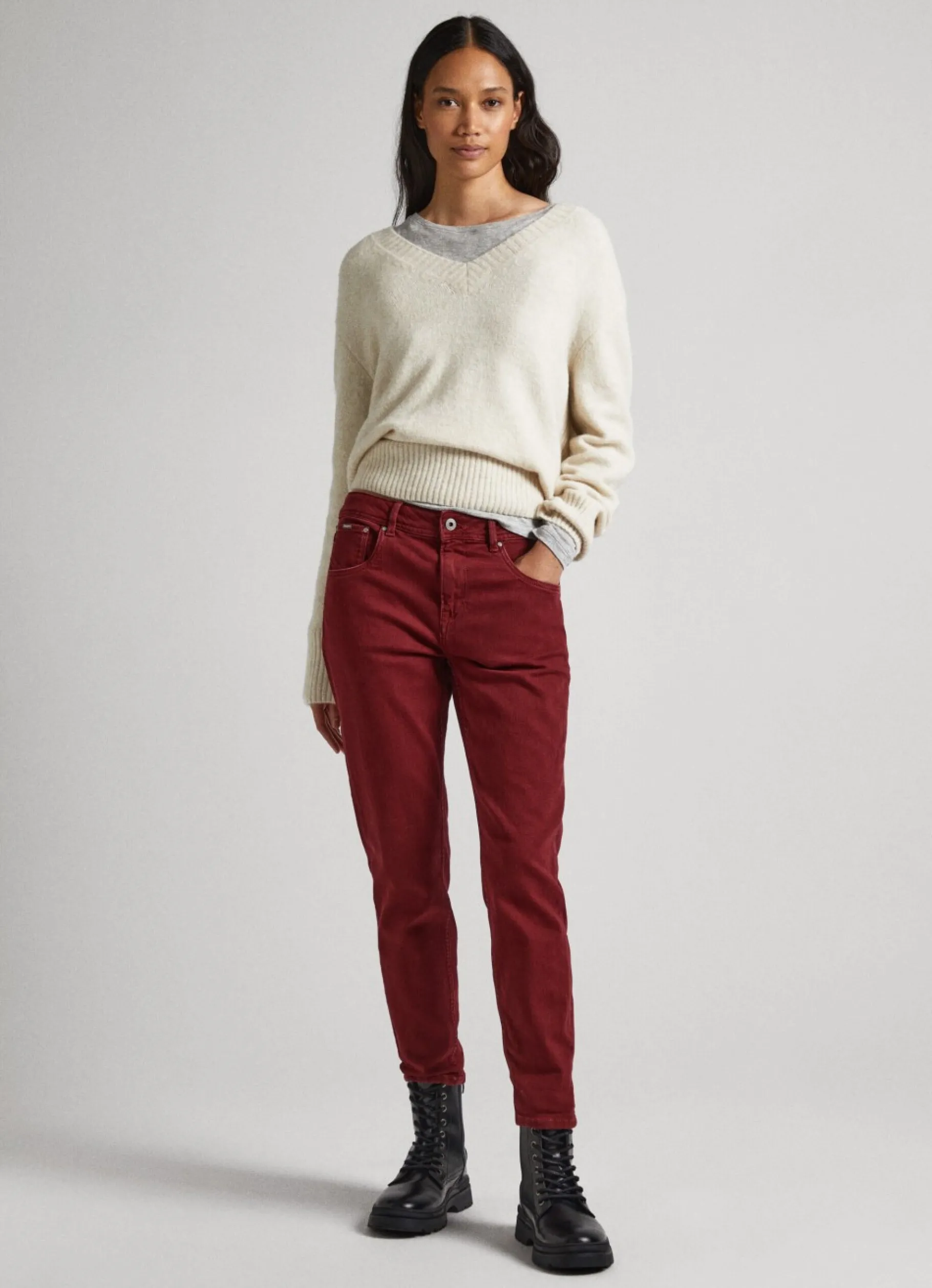 Women Pepe Jeans Relaxed 5-Pocket Denim Trousers