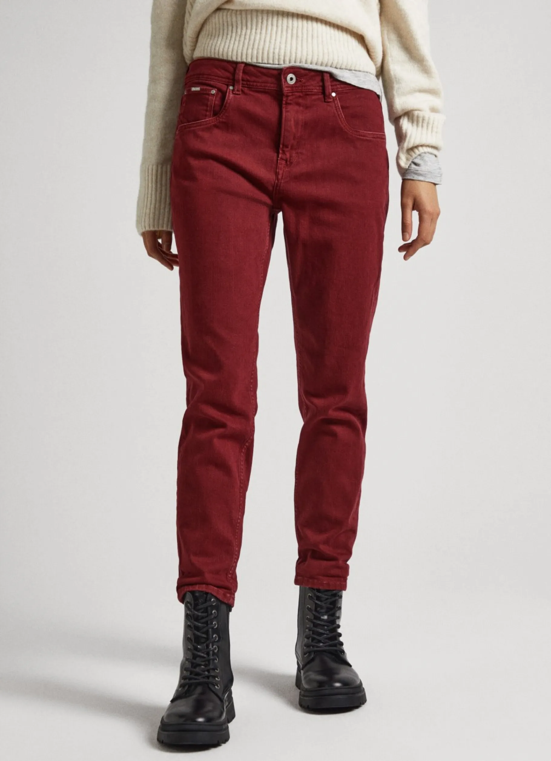 Women Pepe Jeans Relaxed 5-Pocket Denim Trousers