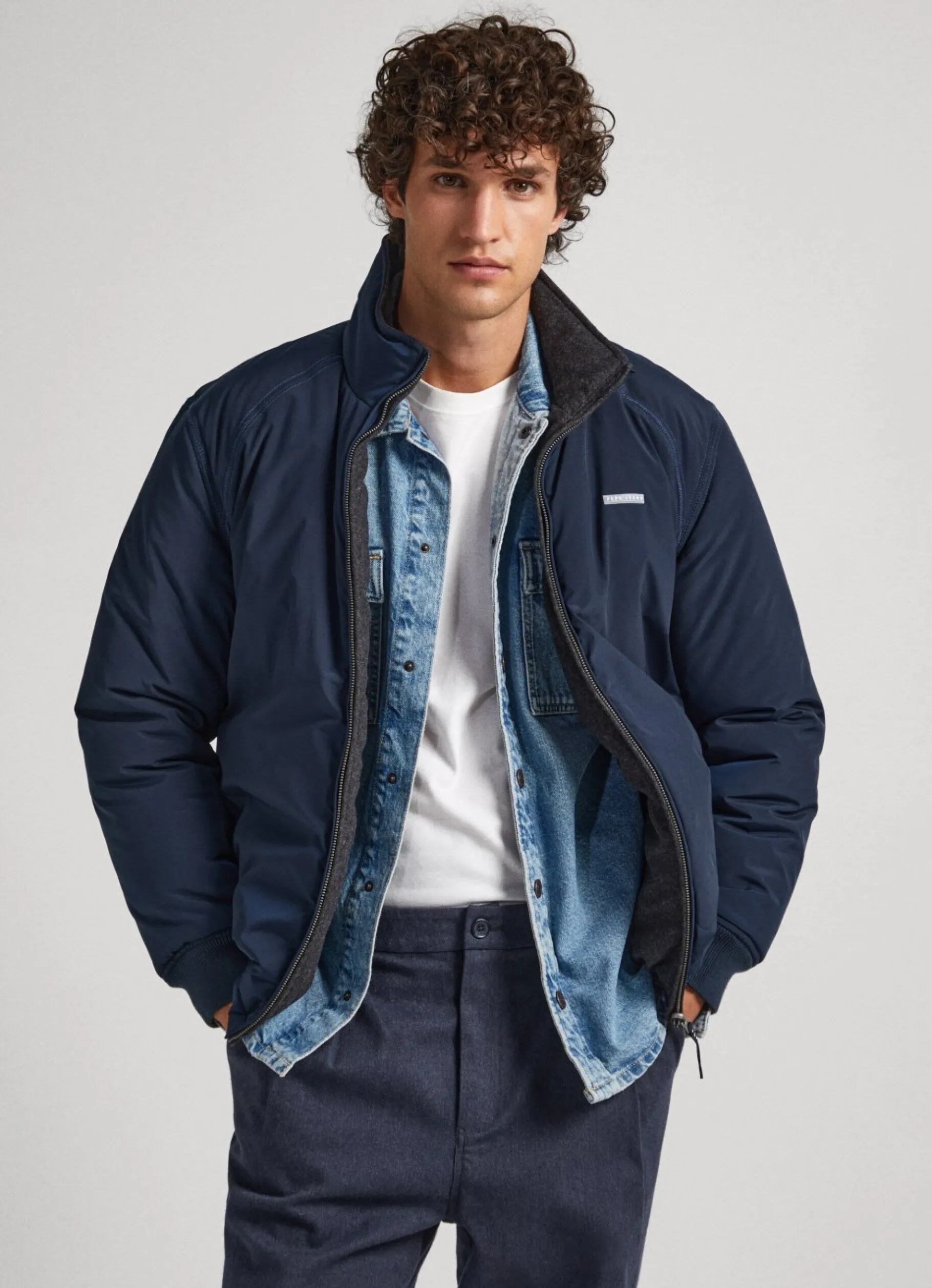 Men Pepe Jeans Reversible Bomber Jacket