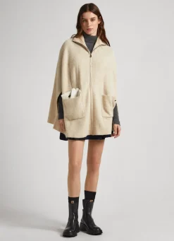 Women Pepe Jeans Ribbed Cape Cardigan