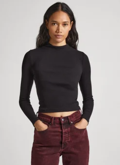 Women Pepe Jeans Ribbed Long-Sleeve T-Shirt