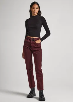 Women Pepe Jeans Ribbed Long-Sleeve T-Shirt